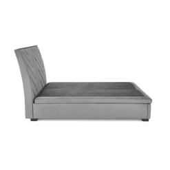 CONTINENTAL 1 160x200cm seng med opbevaring - Grå Velour - Monolith 85