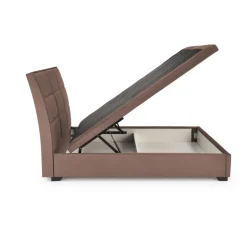 CONTINENTAL 2 160x200cm seng med opbevaring - Beige velour Monolith 09