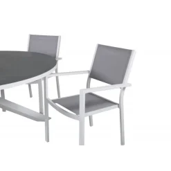 Copacabana Rund Loungesæt - Havemøbelsæt - Grå,Hvid