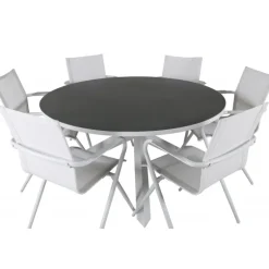 Copacabana Rundt Loungesæt - Havemøbelsæt - Grå,Hvid