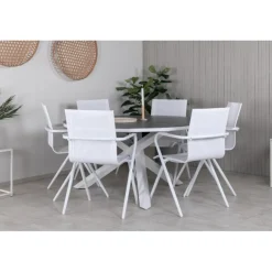 Copacabana Rundt Loungesæt - Havemøbelsæt - Grå,Hvid