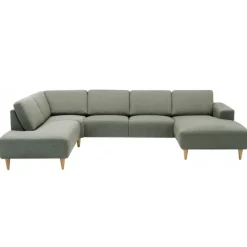 Copenhagen Hjørnesofa med chaiselong Højrevendt - Grøn Stof