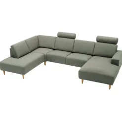 Copenhagen Hjørnesofa med chaiselong Højrevendt - Grøn Stof