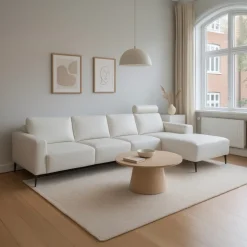 Copenhagen læder chaiselongsofa Højrevendt