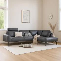 Copenhagen LæderHjørnesofa - Højrevendt