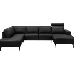 Copenhagen LæderHjørnesofa med chaiselong - Højrevendt