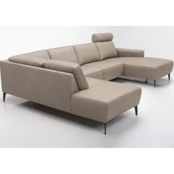 Copenhagen læderhjørnesofa med chaiselong - Højrevendt