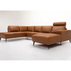 Copenhagen LæderHjørnesofa med chaiselong - Højrevendt