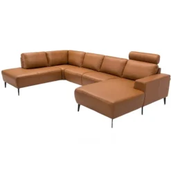 Copenhagen LæderHjørnesofa med chaiselong - Højrevendt