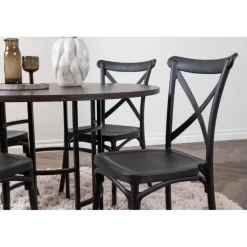 Copenhagen Runde Spisestuesæt - Sort og Mocca