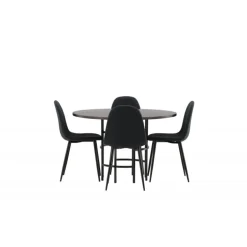 Copenhagen Rundt Spisebordssæt - Sort og Mocca