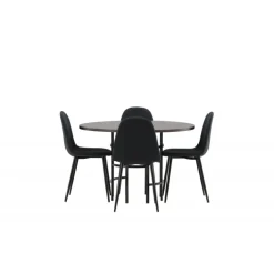 Copenhagen Rundt Spisebordssæt - Sort og Mocca