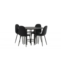 Copenhagen Rundt Spisebordssæt - Sort