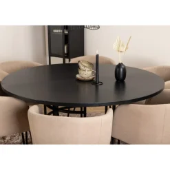 Copenhagen Rundt Spisebordssæt - Beige og Sort