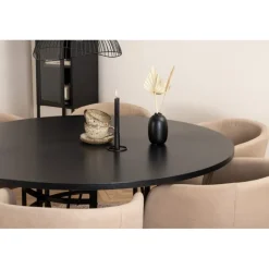 Copenhagen Rundt Spisebordssæt - Beige og Sort