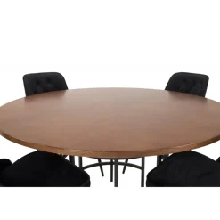 Copenhagen Rundt Spisebordssæt - Sort og Brun