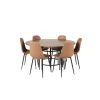 Copenhagen Rundt Spisebordssæt - Sort og Brun