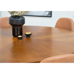 Copenhagen Rundt Spisebordssæt - Sort og Brun