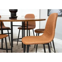 Copenhagen Rundt Spisebordssæt - Sort og Brun