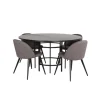 Copenhagen Rundt Spisebordssæt - Sort og Grå