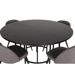 Copenhagen Rundt Spisebordssæt - Sort og Grå