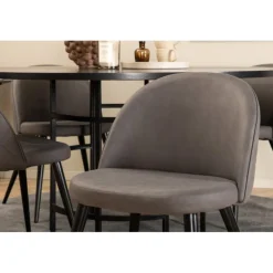 Copenhagen Rundt Spisebordssæt - Sort og Grå