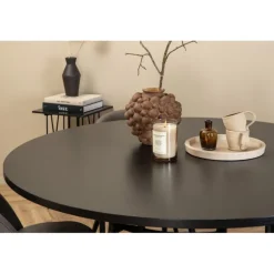 Copenhagen Rundt Spisebordssæt - Sort og Grå