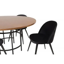 Copenhagen Rundt Spisebordssæt - Sort og Brun