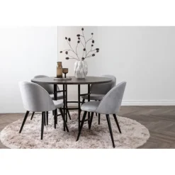 Copenhagen Rundt Spisebordssæt - Grå og Mocca