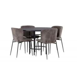 Copenhagen Rundt Spisebordssæt - Beige og Sort