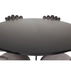 Copenhagen Rundt Spisebordssæt - Sort og Grå