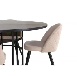 Copenhagen Rundt Spisebordssæt - Beige og Sort