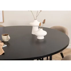 Copenhagen Rundt Spisebordssæt - Beige og Sort