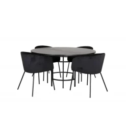 Copenhagen Rundt Spisebordssæt - Sort