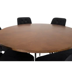 Copenhagen Rundt Spisebordssæt - Sort og Brun