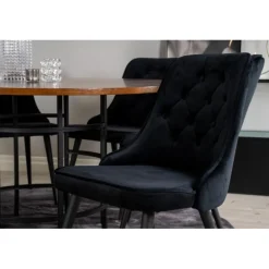 Copenhagen Rundt Spisebordssæt - Sort og Brun