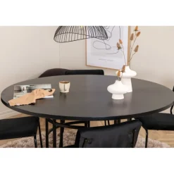 Copenhagen Rundt Spisebordssæt - Sort
