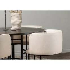 Copenhagen Rundt Spisebordssæt - Beige og Mocca