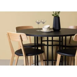 Copenhagen Rundt Spisebordssæt - Sort og Natur