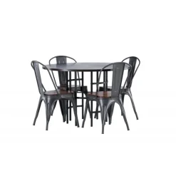 Copenhagen Rundt Spisebordssæt - Mocca og Valnød