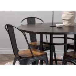 Copenhagen Rundt Spisebordssæt - Mocca og Valnød