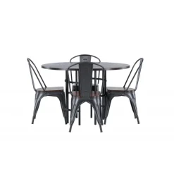 Copenhagen Rundt Spisebordssæt - Mocca og Valnød