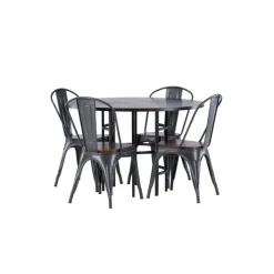 Copenhagen Rundt Spisebordssæt - Mocca og Valnød