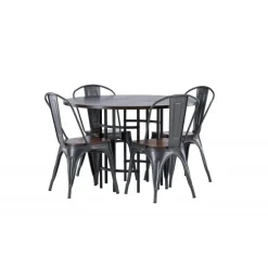 Copenhagen Rundt Spisebordssæt - Mocca og Valnød