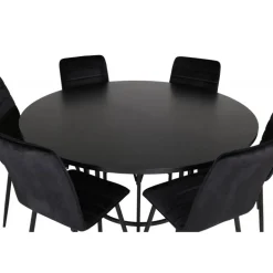 Copenhagen Rundt Spisebordssæt - Sort