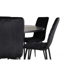 Copenhagen Rundt Spisebordssæt - Sort