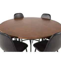 Copenhagen Rundt Spisebordssæt - Sort og Brun