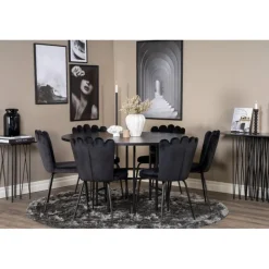 Copenhagen Rundt Spisebordssæt - Sort