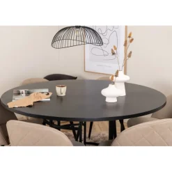 Copenhagen Rundt Spisebordssæt - Beige og Sort