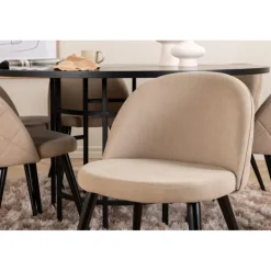 Copenhagen Rundt Spisebordssæt - Beige og Sort